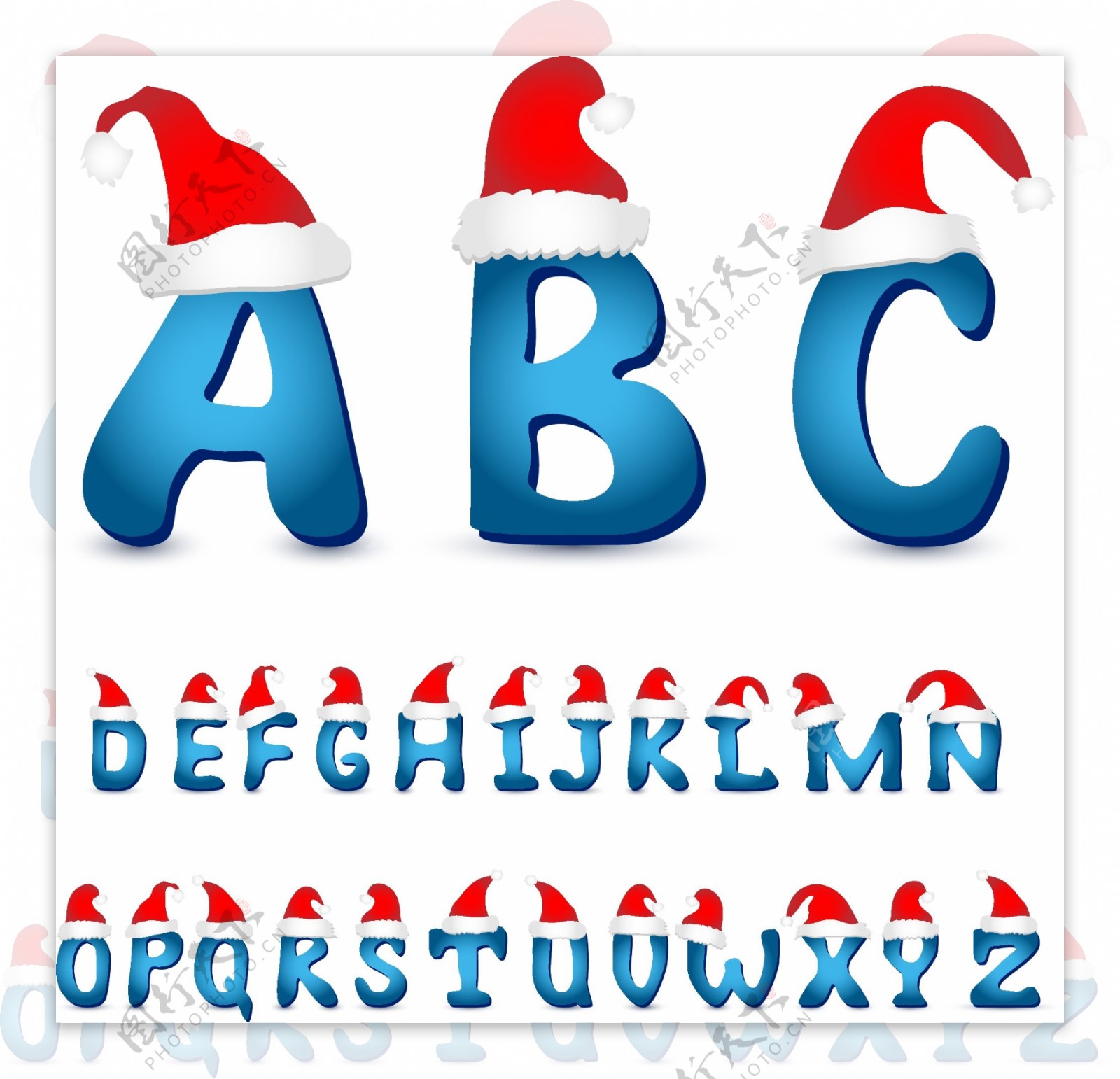 圣诞英文字母矢量素材1