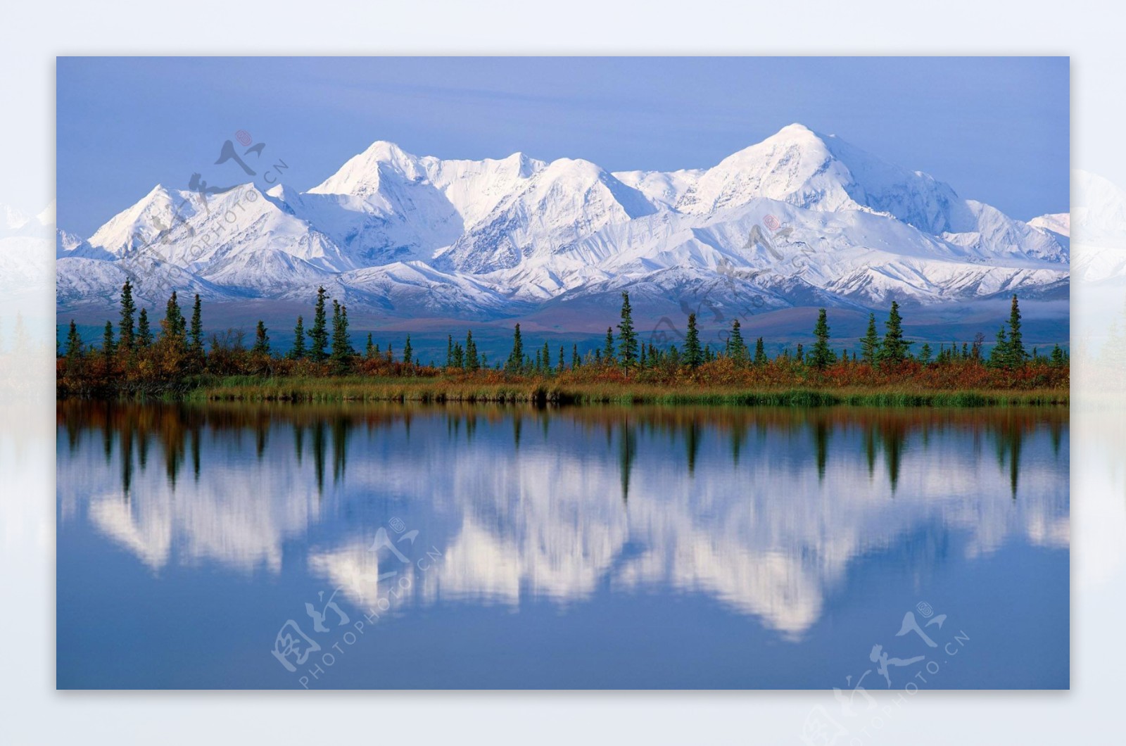 美国阿拉斯加美丽的湖光山色风景