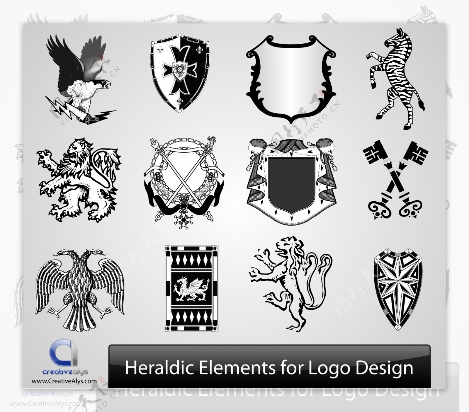 12纹章元素标志设计组