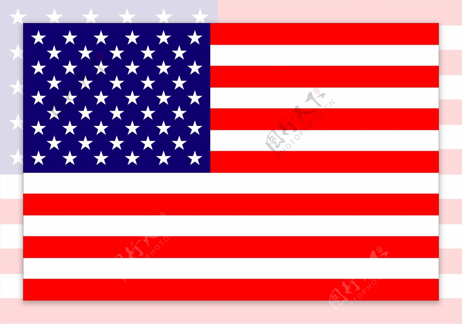 旗帜类矢量素材美国