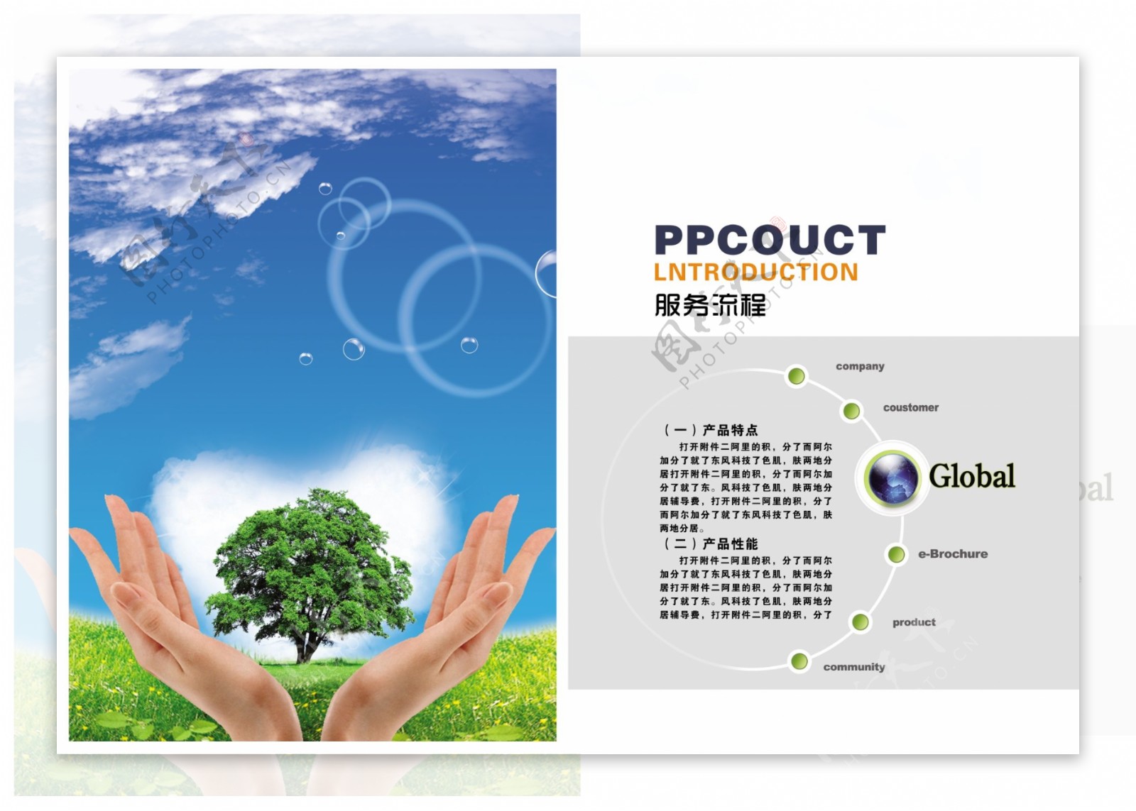 企业产品服务流程画册图片