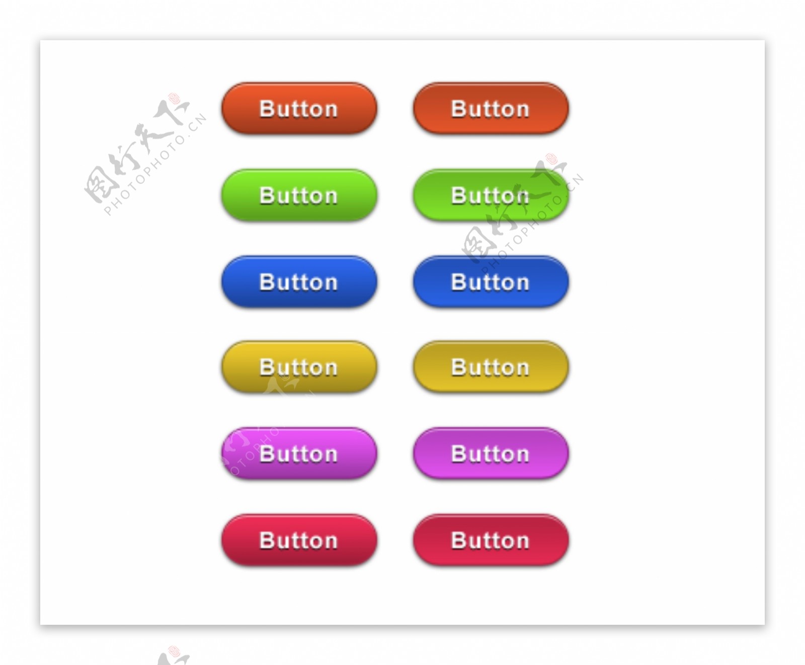 6圆形彩色界面按钮设置PSD