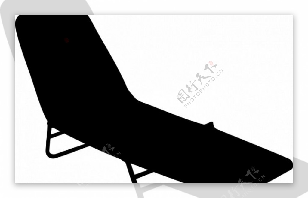 沙滩椅剪影矢量图像