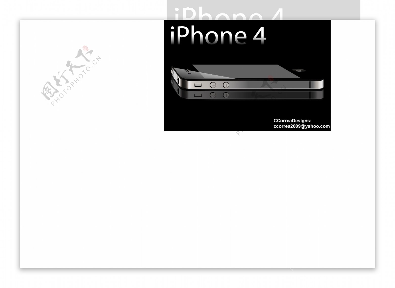 苹果iphone4手机矢量素材
