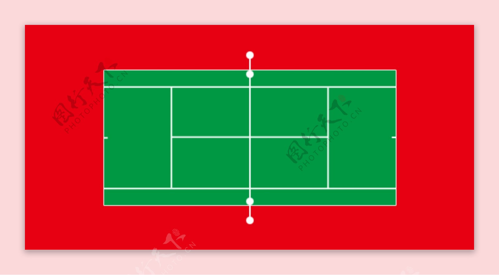 网球场平面图图片