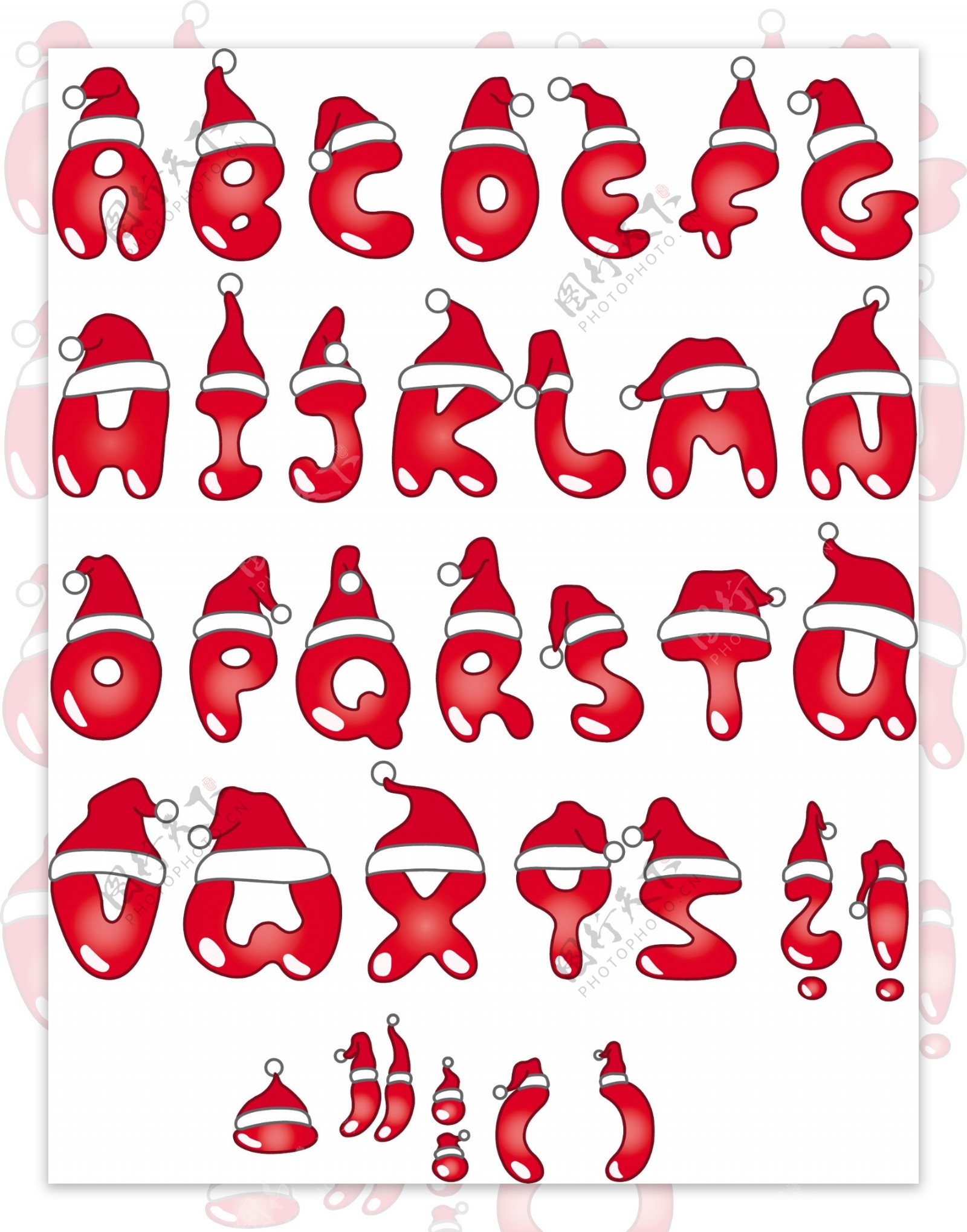 圣诞字母图片