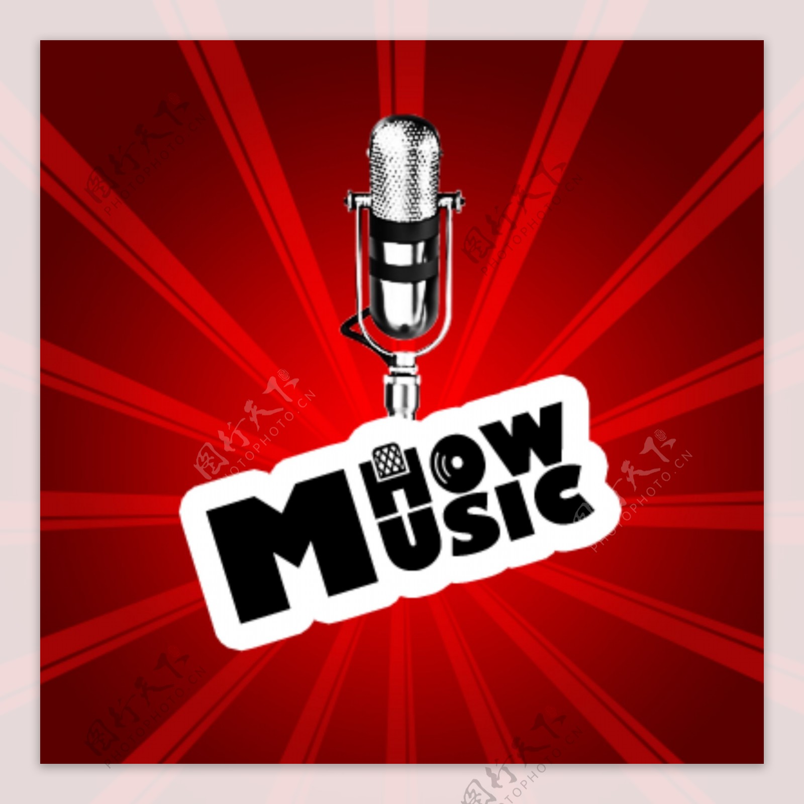 音乐电台howmusic节目logo设计