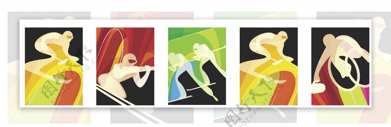 都灵冬季残奥会拟人体育图标图片