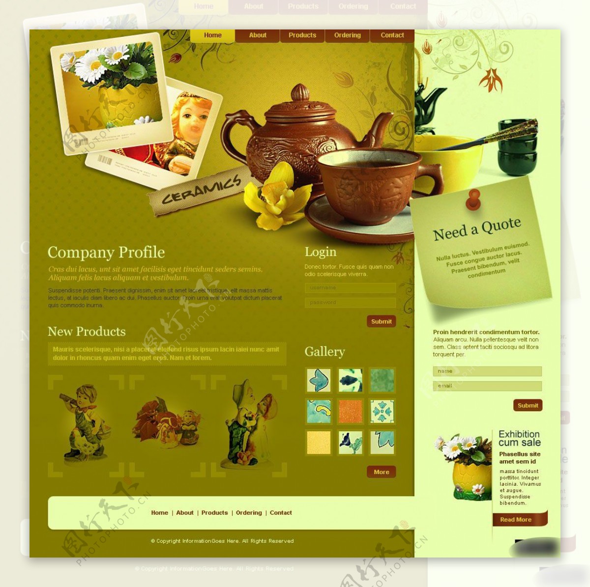 茶艺餐饮网页设计