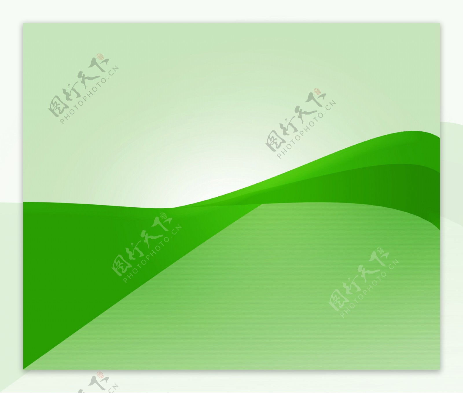 绿色浪潮的抽象形状的背景