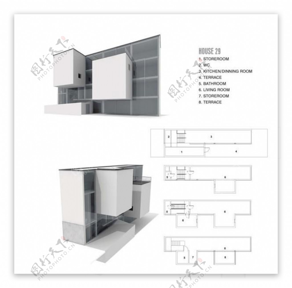 现代建筑3d模型30图片