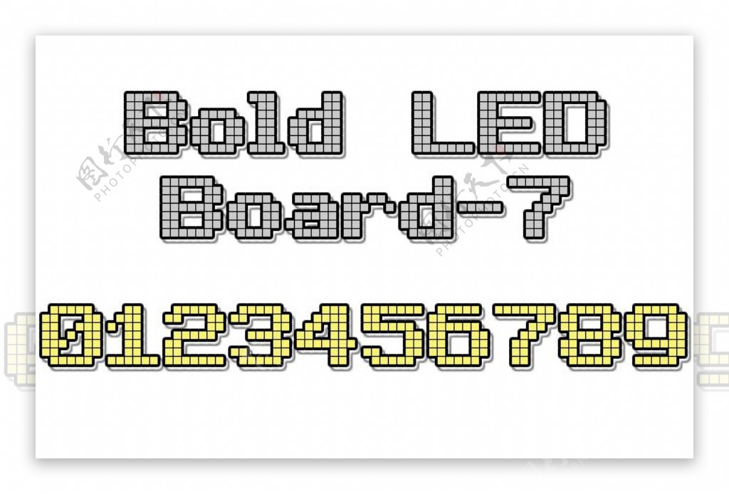 大胆的LEDboard7字体