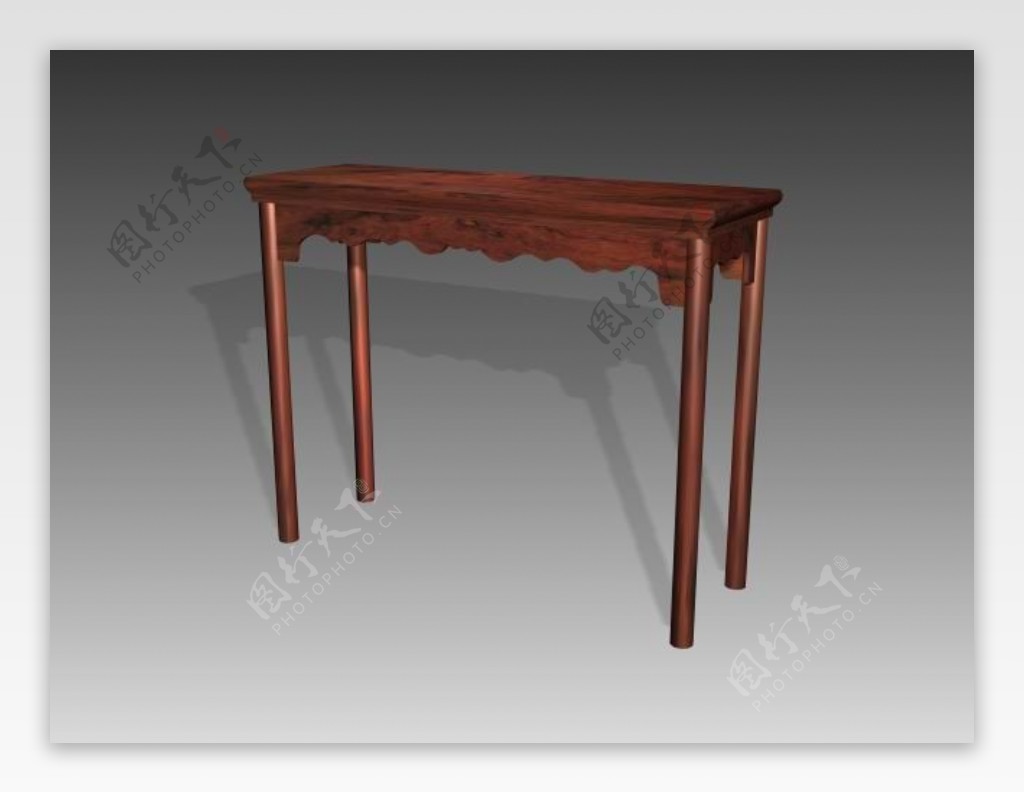 中式桌子3d模型家具3d模型5
