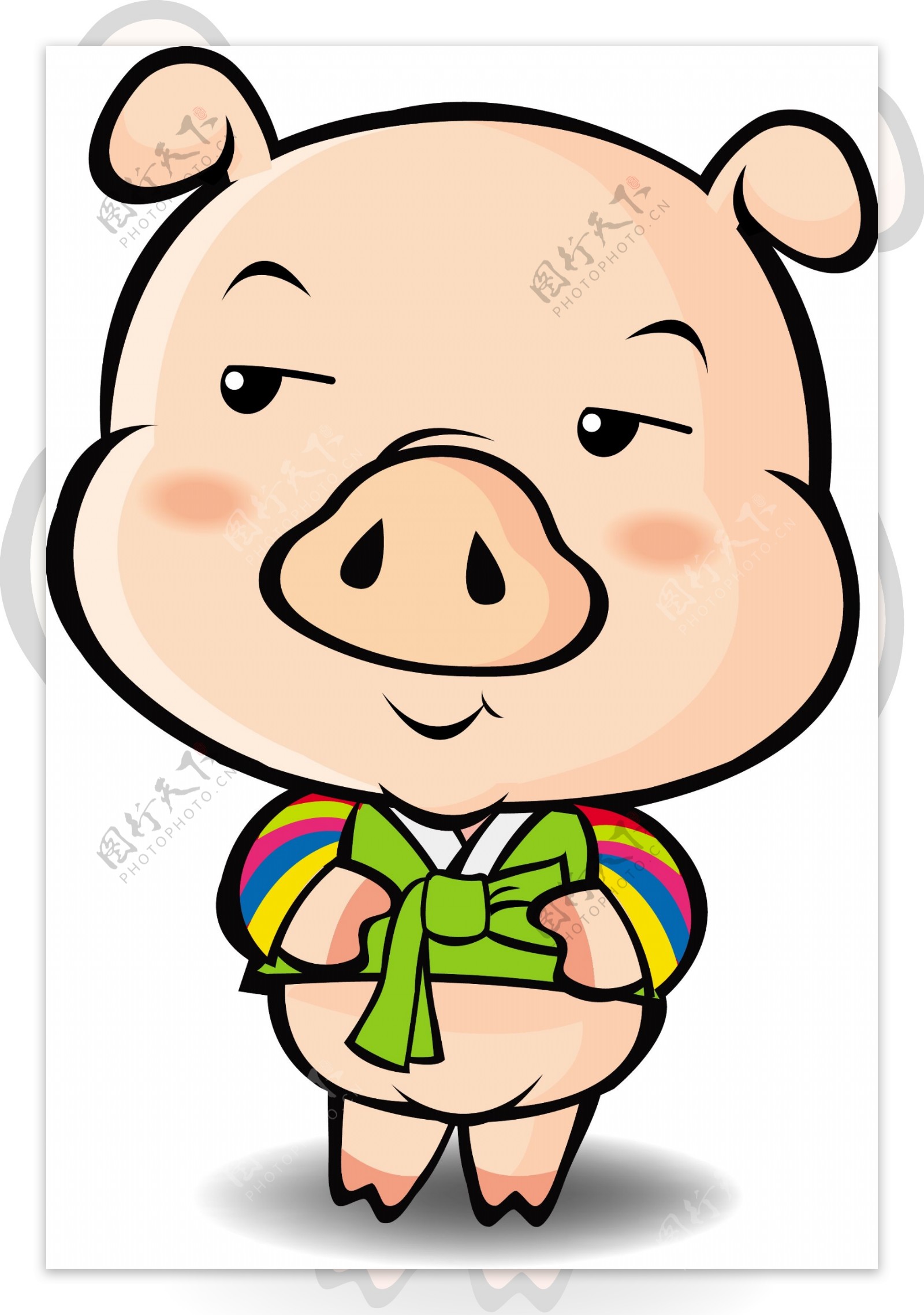 韩国可爱小公猪EPS矢量图36