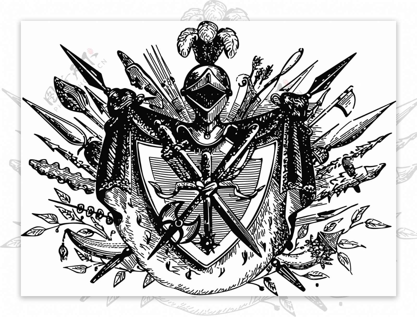 古典欧式盾牌图片