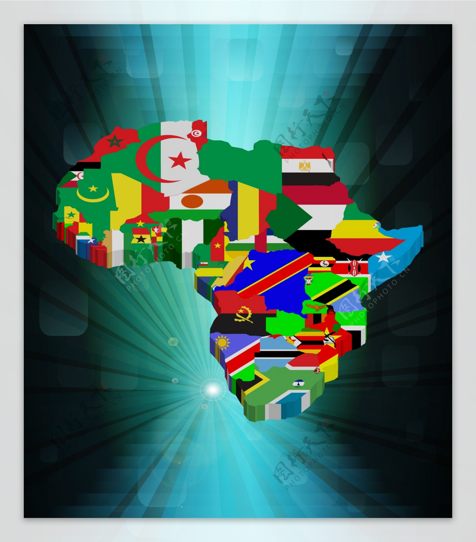 非洲版块国家国旗图片