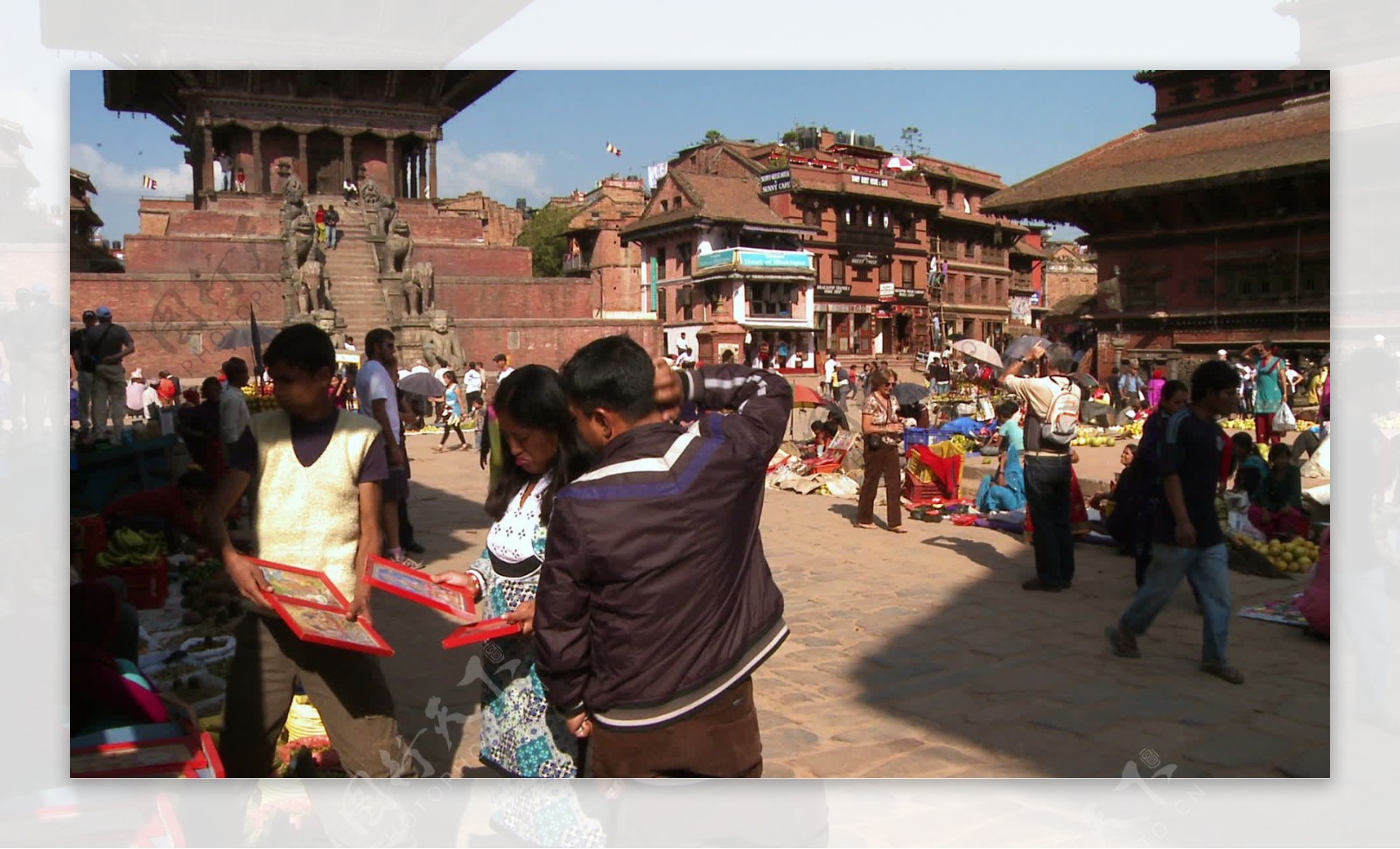 在尼泊尔乡村的股票视频市场