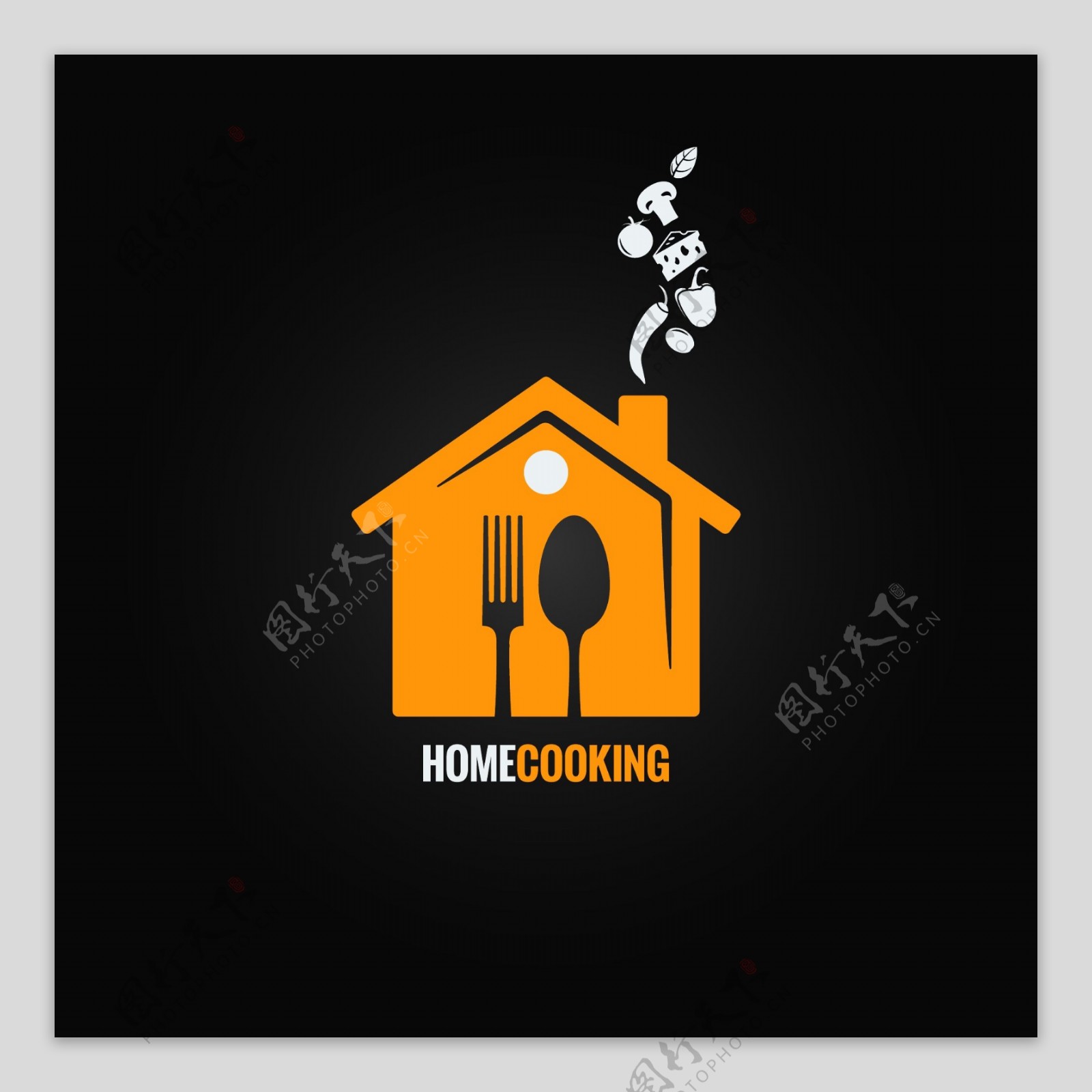 创意餐厅菜单logo设计矢量素材.