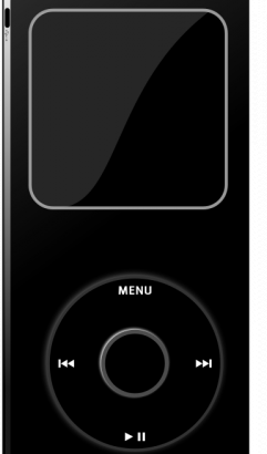 iPod媒体播放器的矢量图形