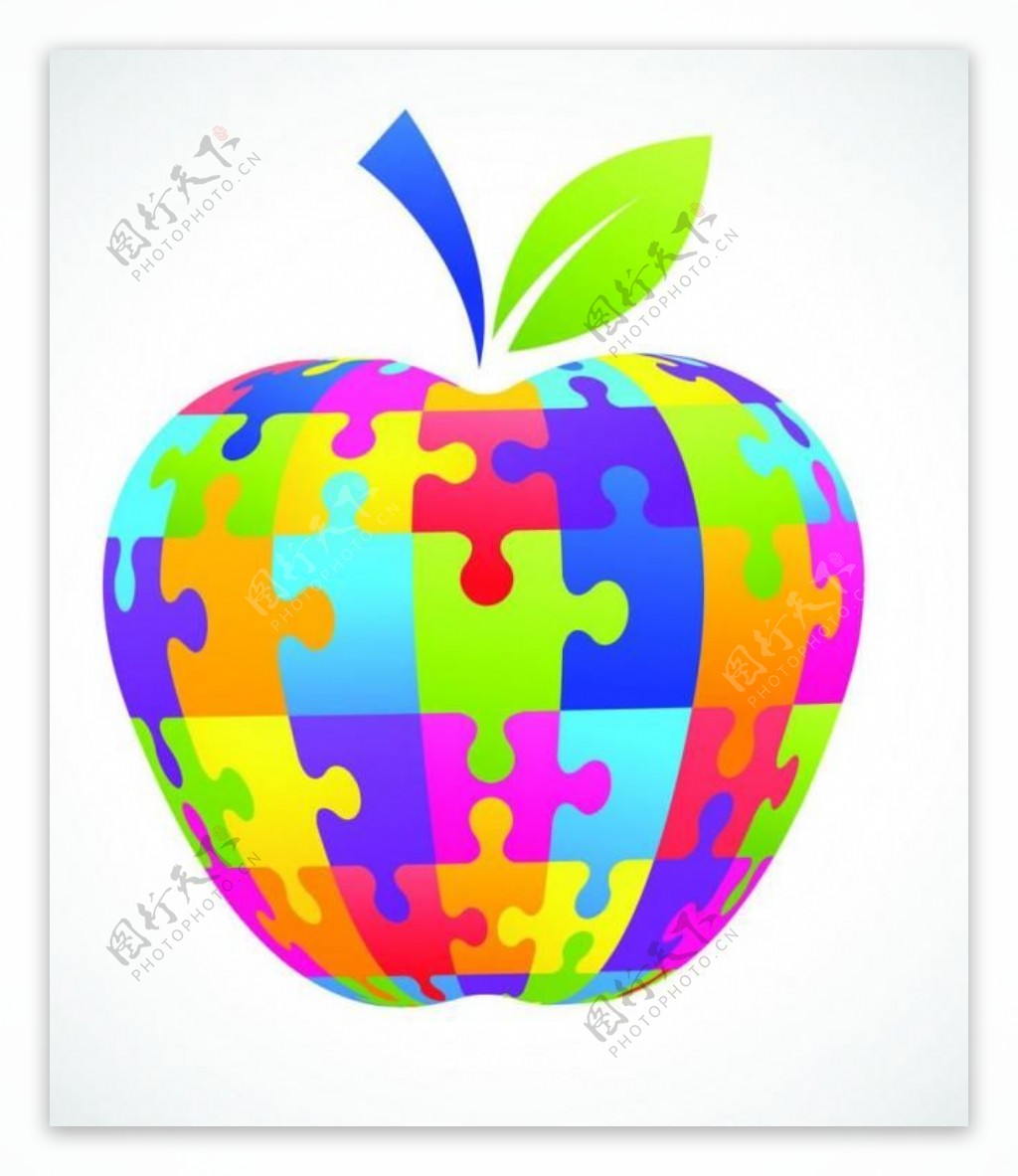 拼图苹果图片