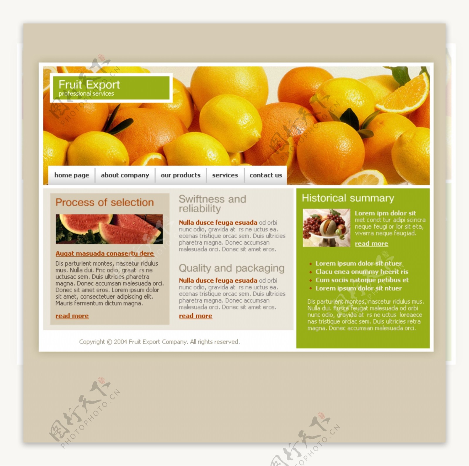 欧美水果网页图片