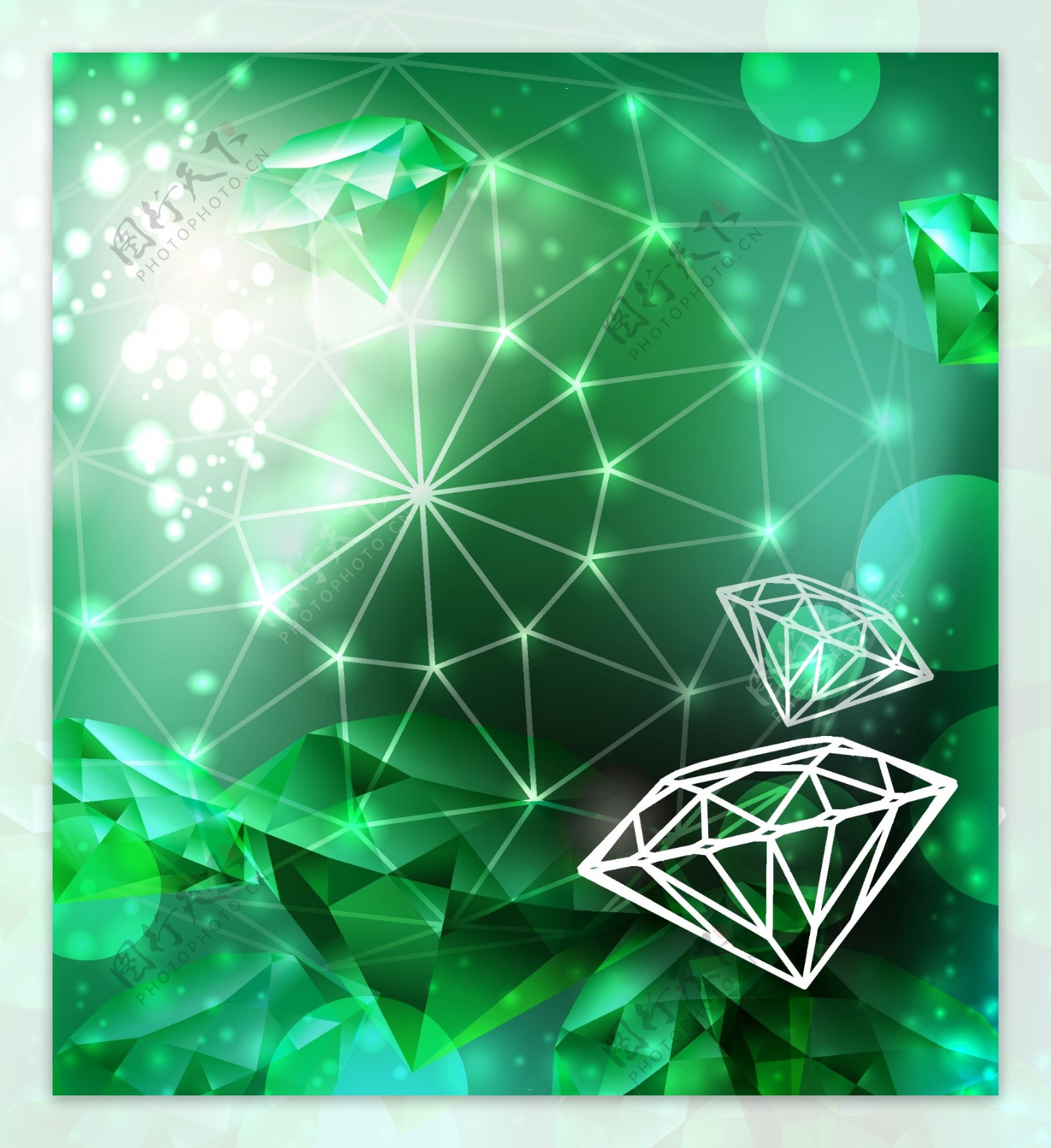 绿色的钻石矢量素材03