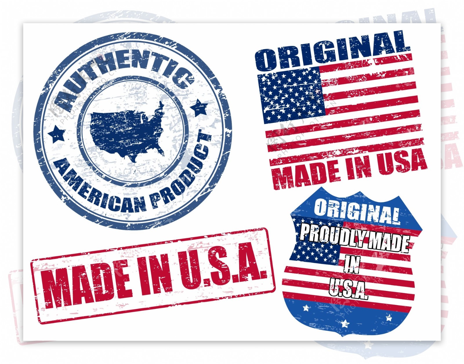 美国印章标签图片