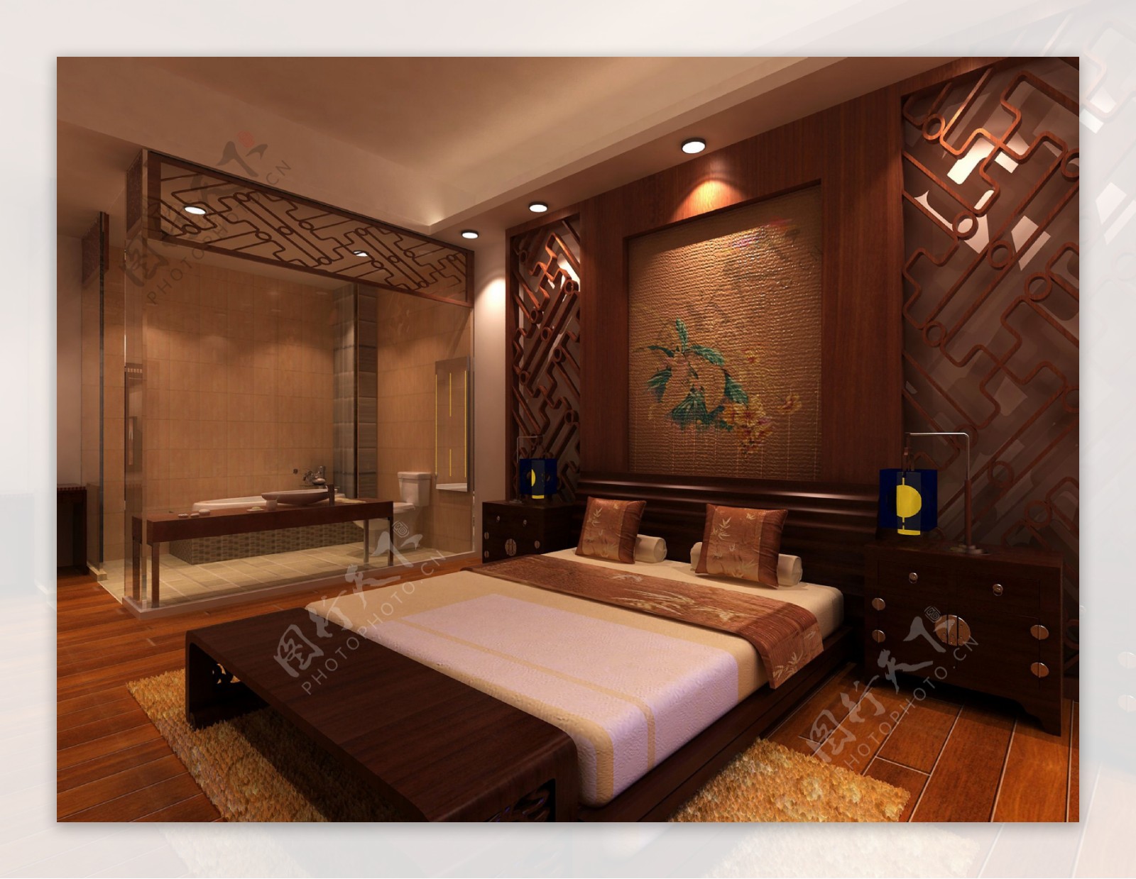 中式酒店套房卧室图片