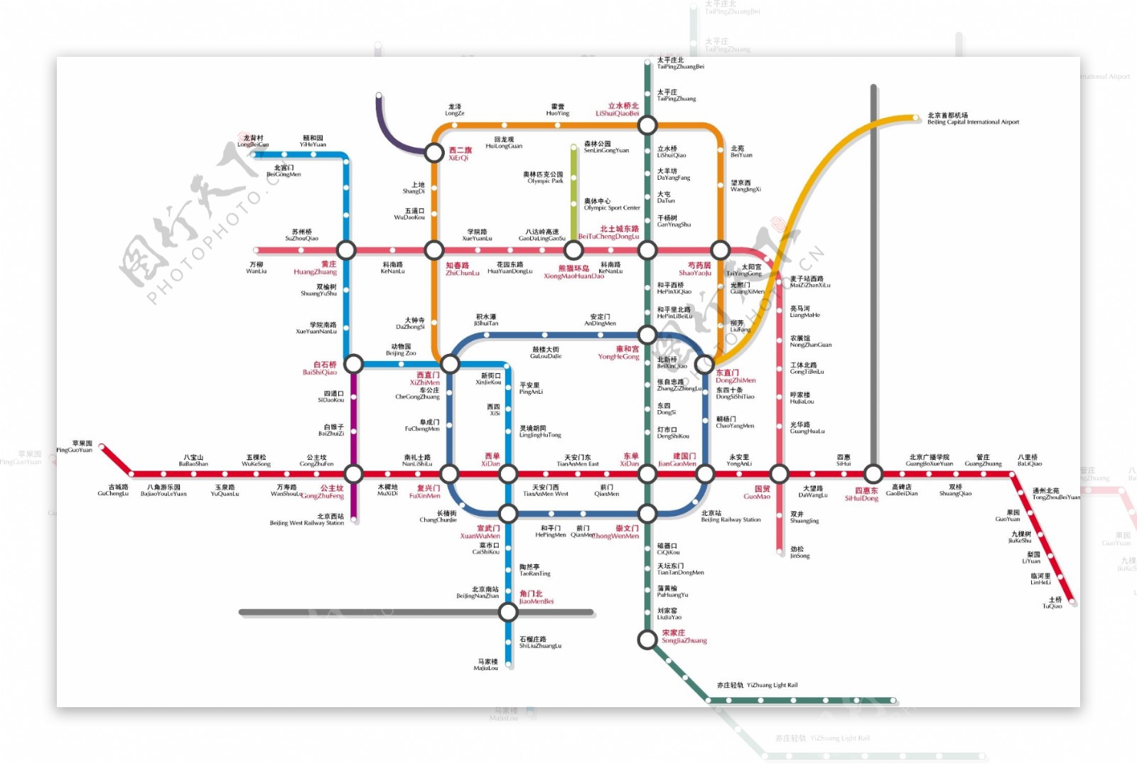 北京地铁矢量图