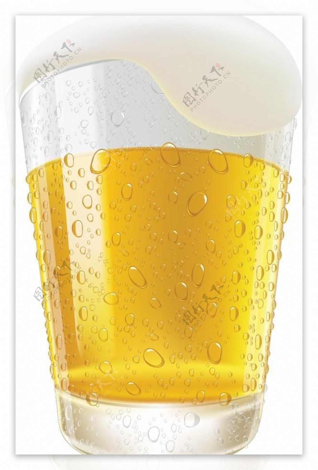 AI格式很受欢迎的啤酒和啤酒杯矢量素材
