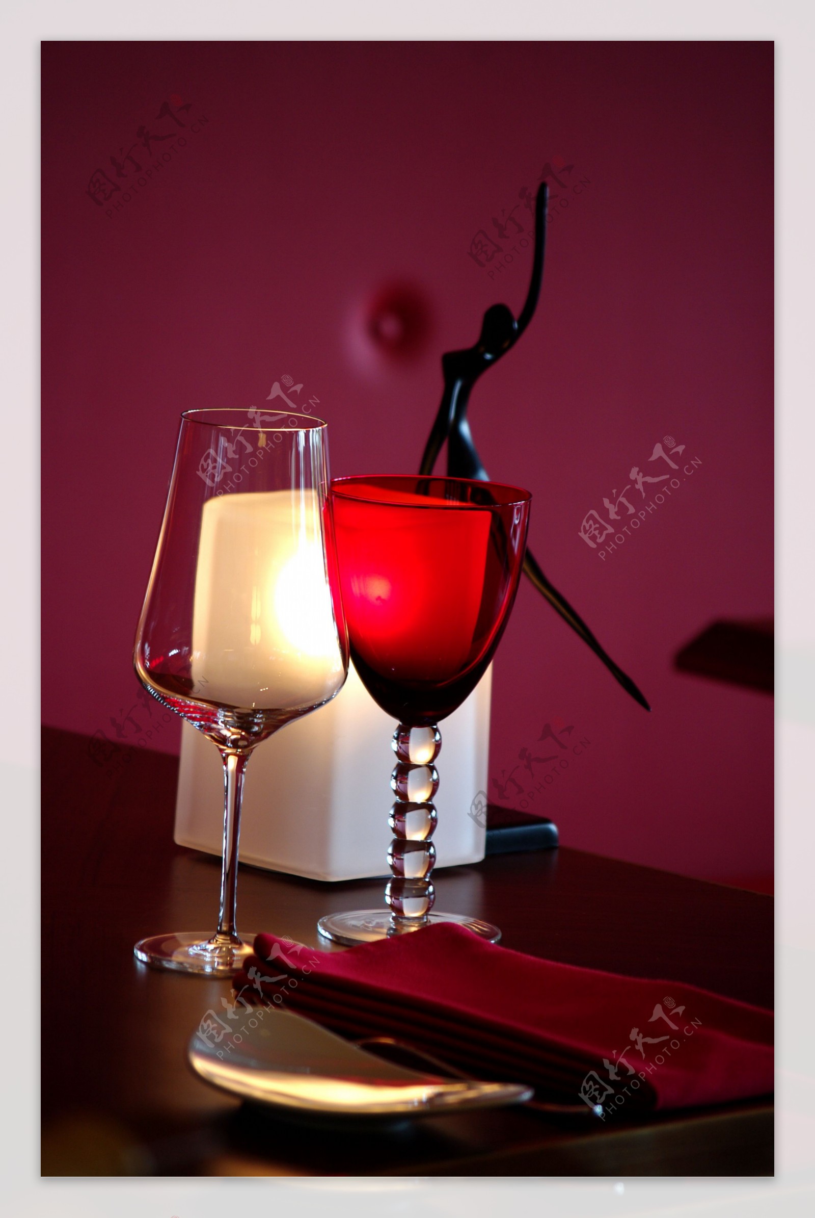 酒杯玻璃杯红酒艺术图片
