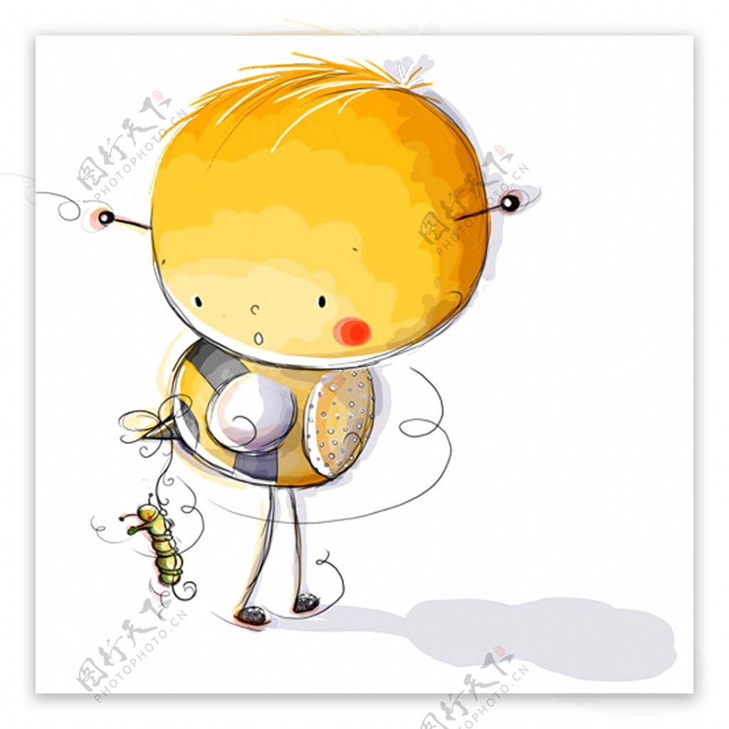 位图抽象动物蚂蚁色彩黄色免费素材