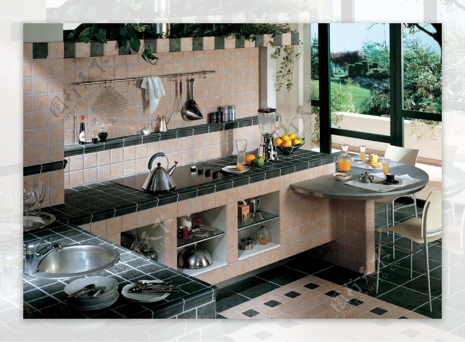厨房样板间瓷砖铺贴效果图图片装饰装修素材免费下载(图片编号:1691009)-六图网