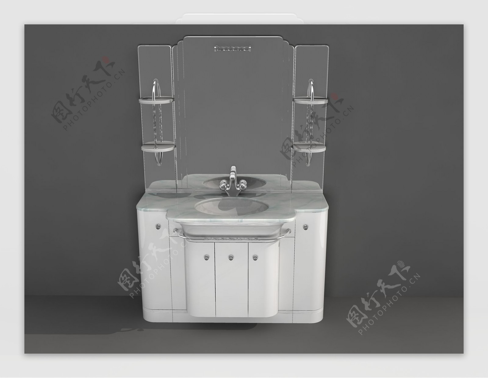 精美欧式洗手台3d模型图片