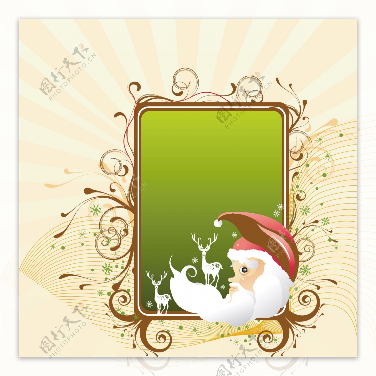 2009圣诞节矢量素材圣诞老人矢量底纹韩国矢量纹理背景