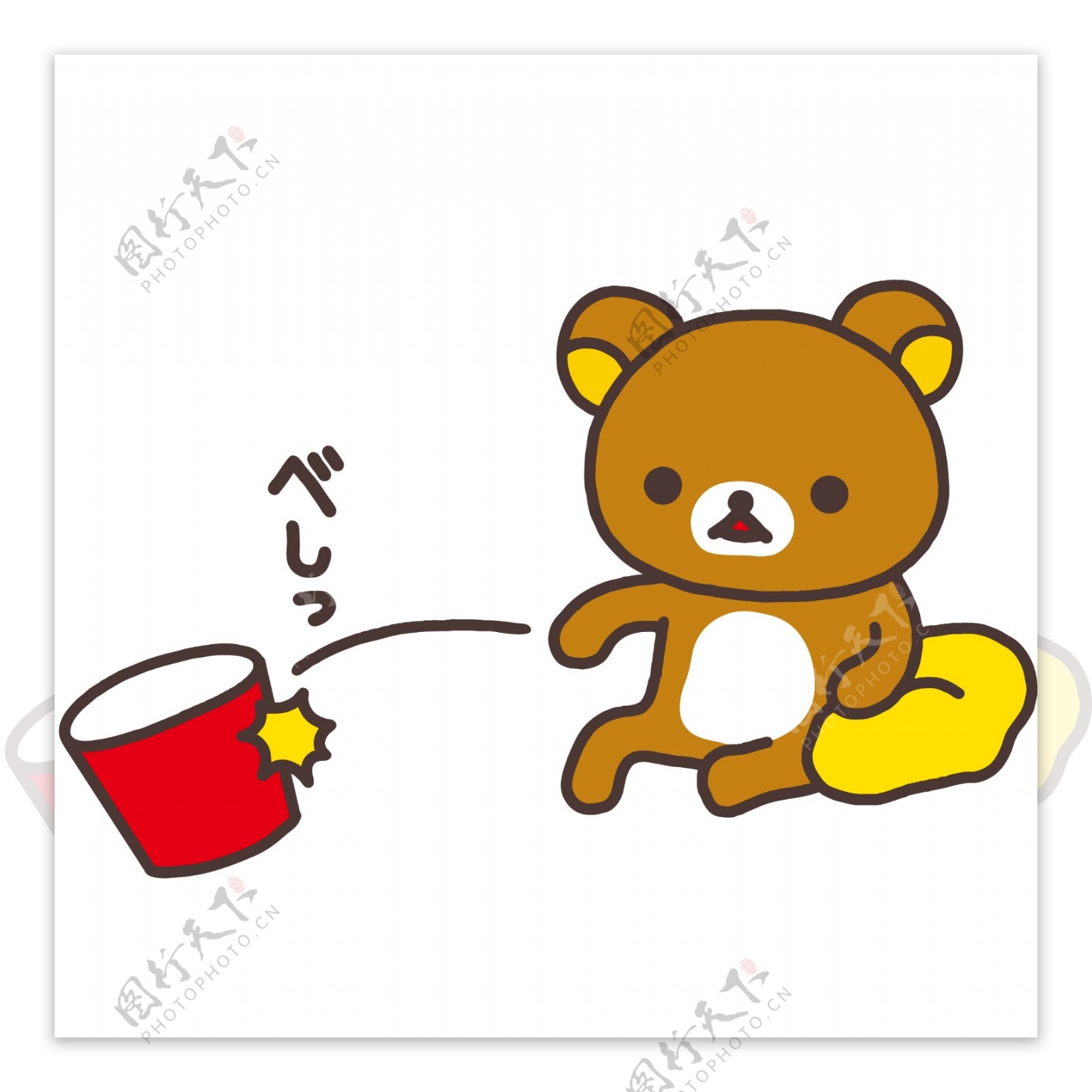 印花矢量图婴童松熊蛋糕色彩免费素材