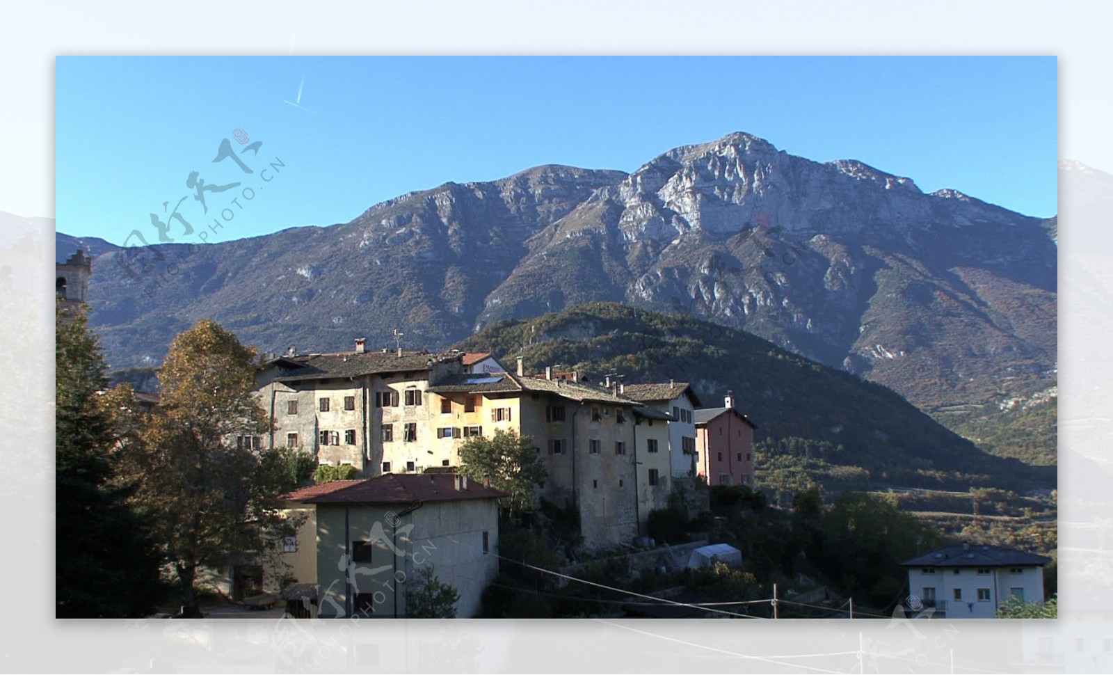 意大利的房子在山城镇存量的录像视频免费下载