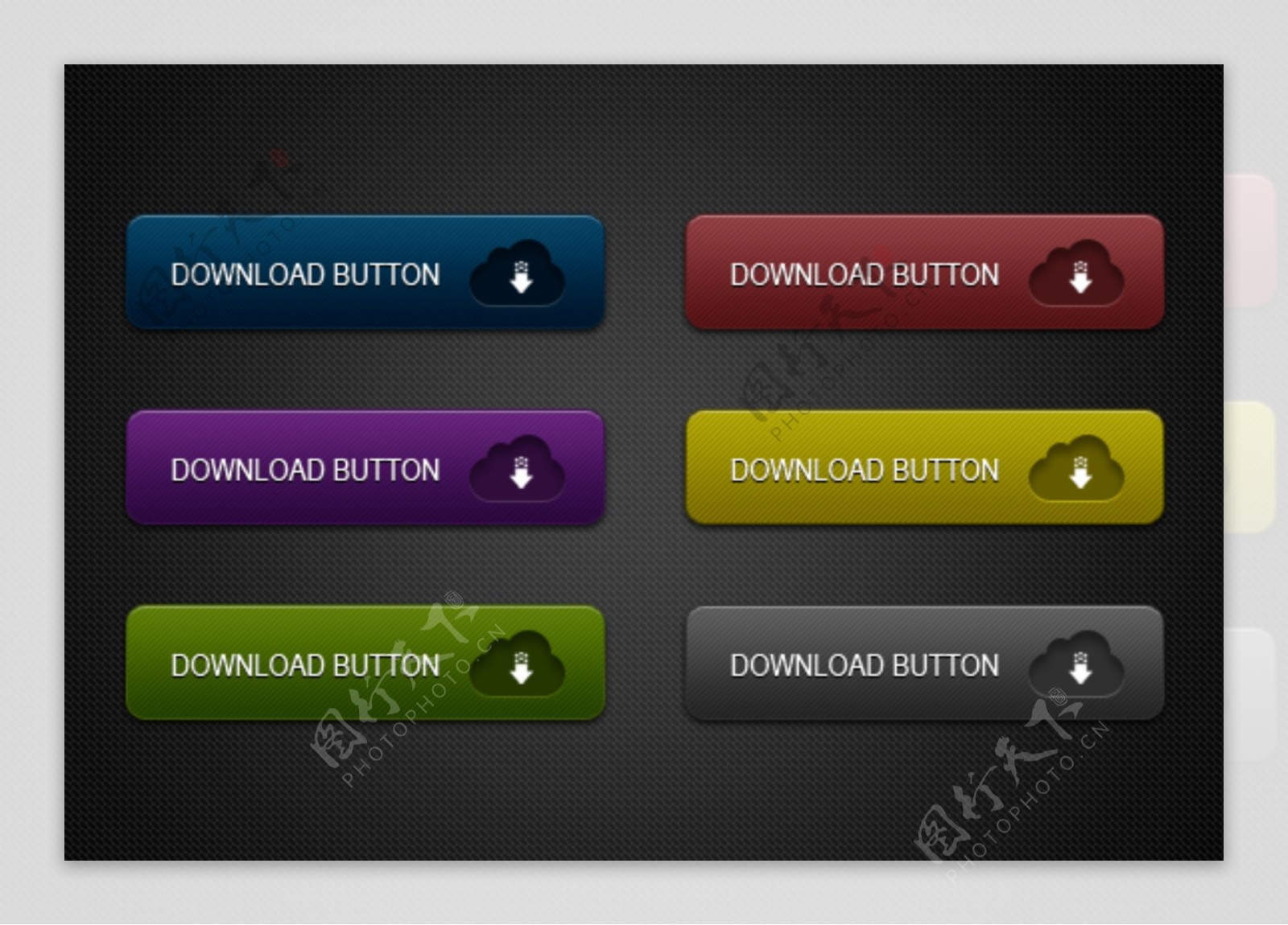 6色彩鲜艳明快的Web界面按钮设置CSSPSD