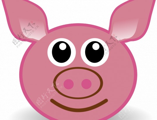 粉红猪矢量图形