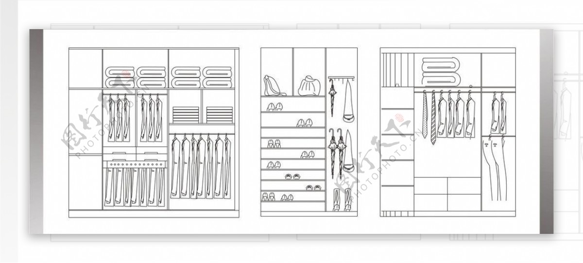 衣柜立面图图片