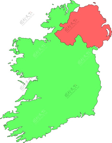 爱尔兰等高线地图剪贴画