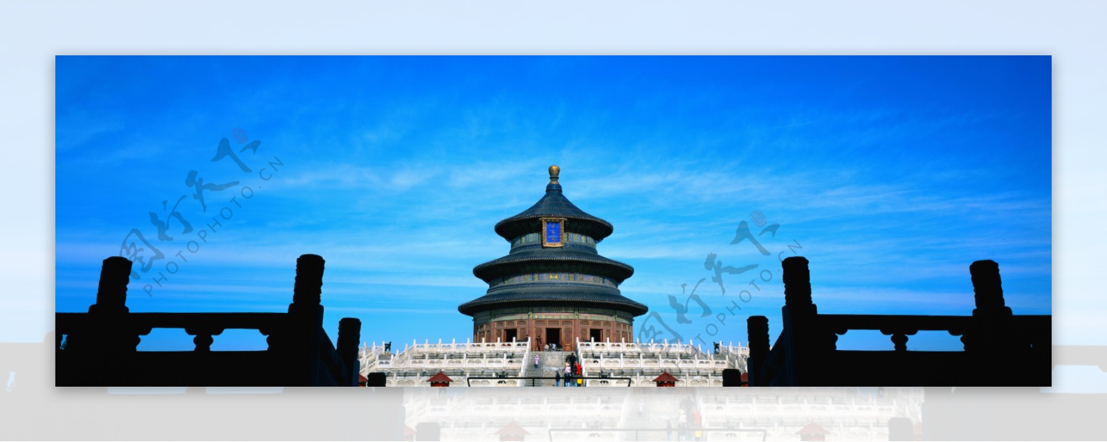 北京天坛巨幅蓝天白云珍贵图片