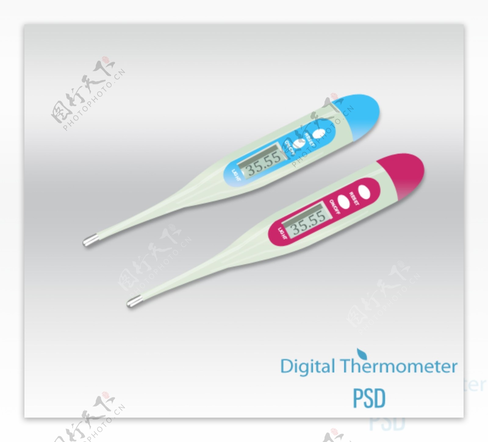 电子体温计PSD分层模板