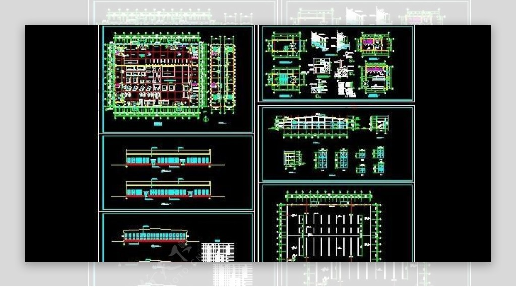 一层厂房车间建筑设计施工图