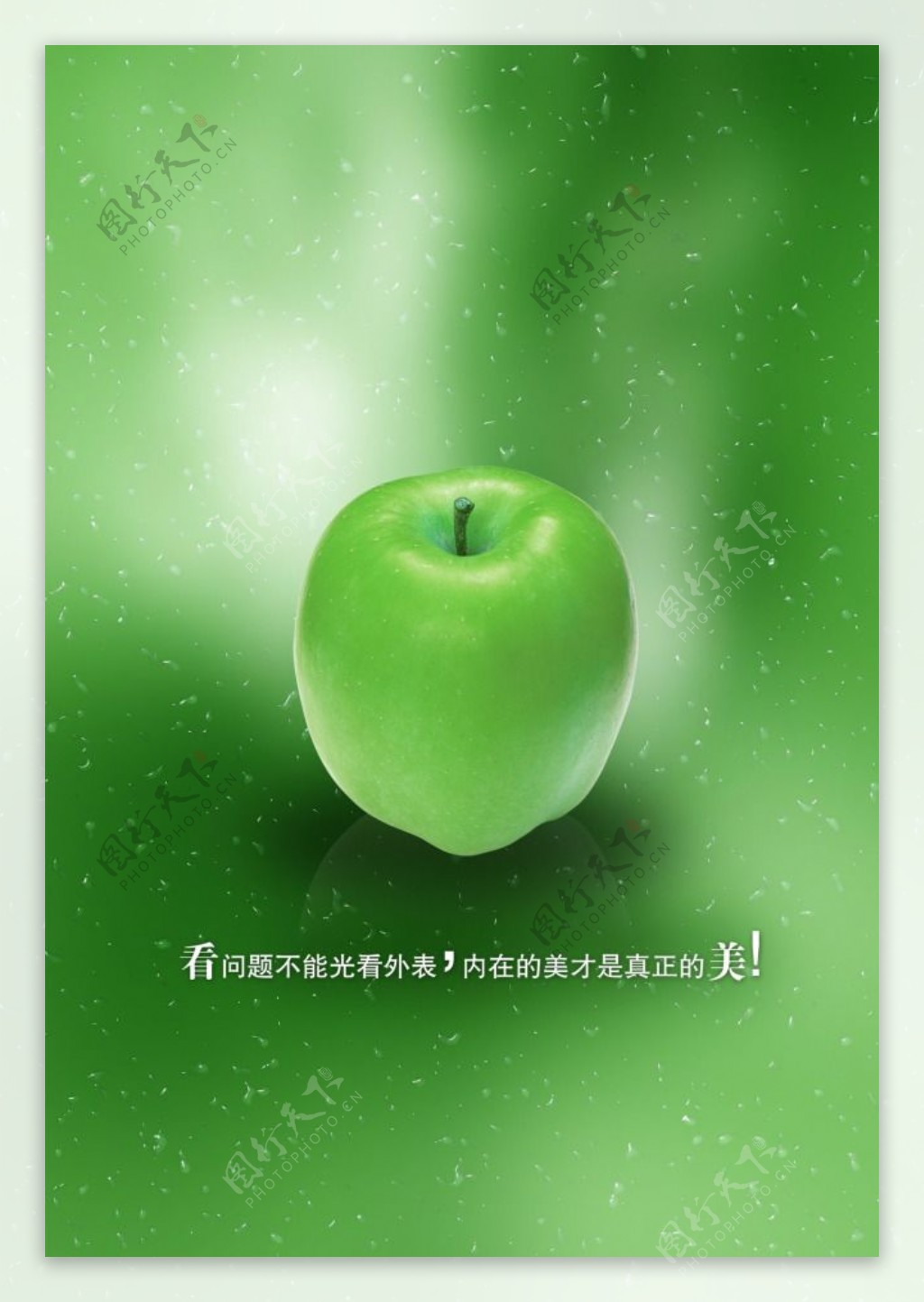 文化展板设计青苹果
