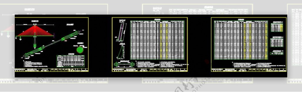 斜拉索一般构造CAD图纸