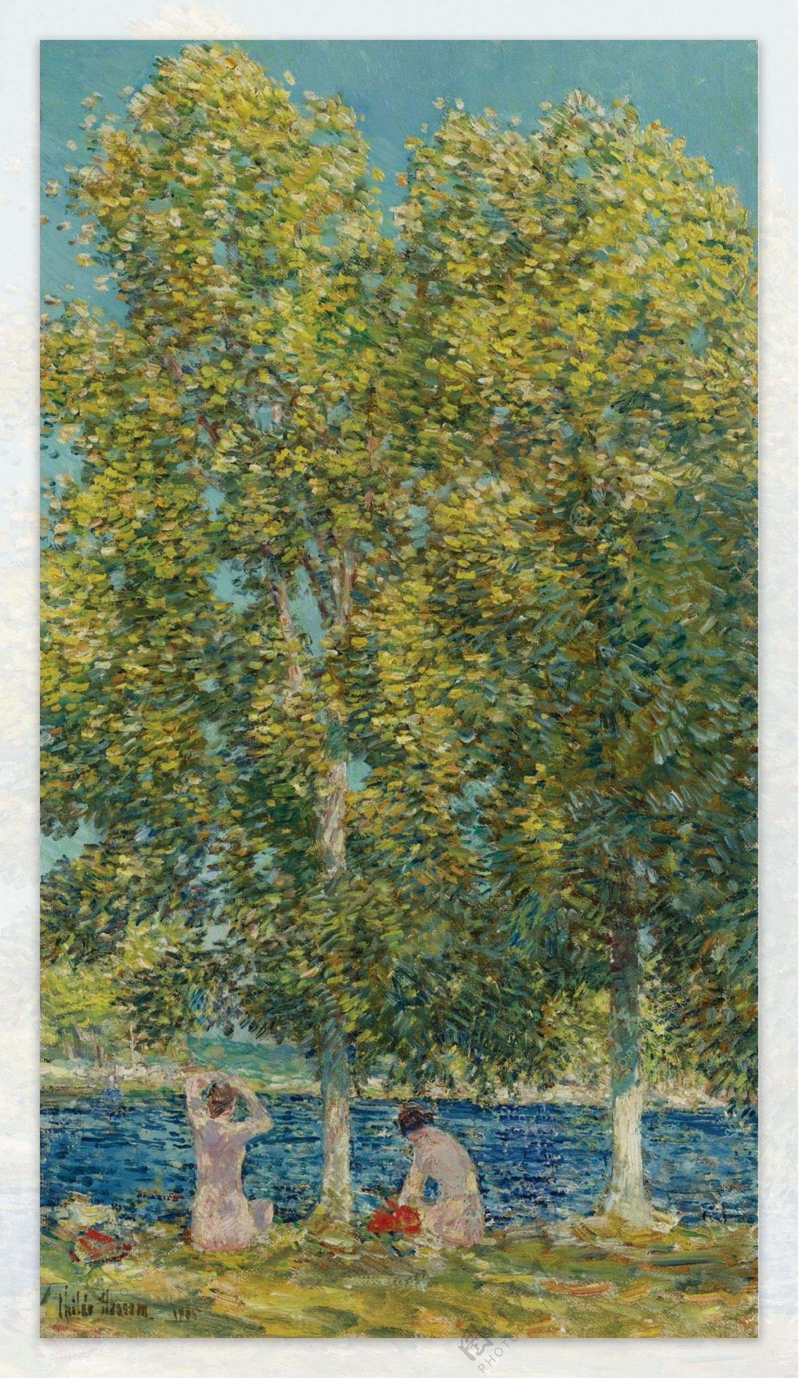 FrederickChildeHassamTheBathers1905画家风景画静物油画建筑油画装饰画