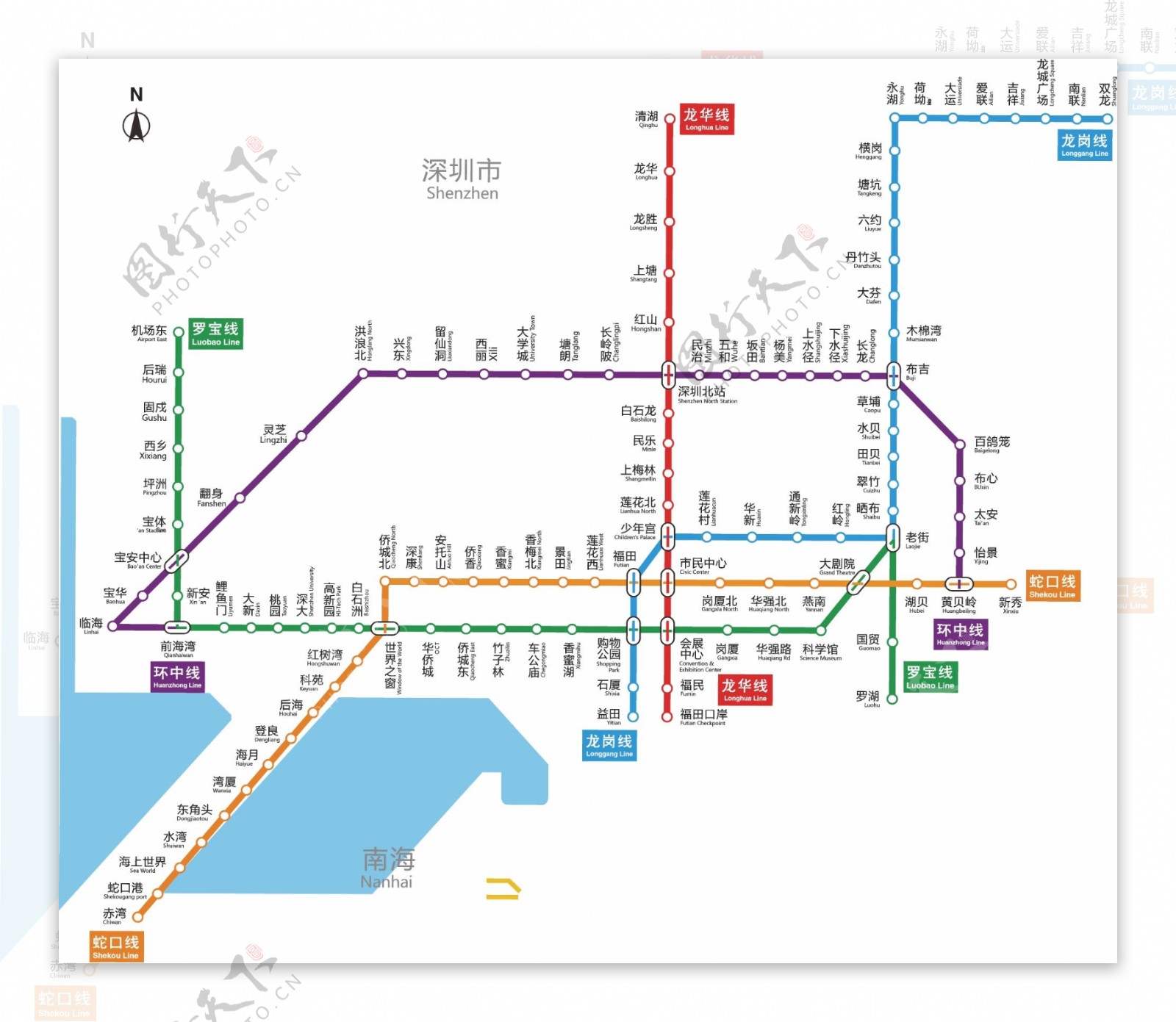 深圳市地铁线路图图片