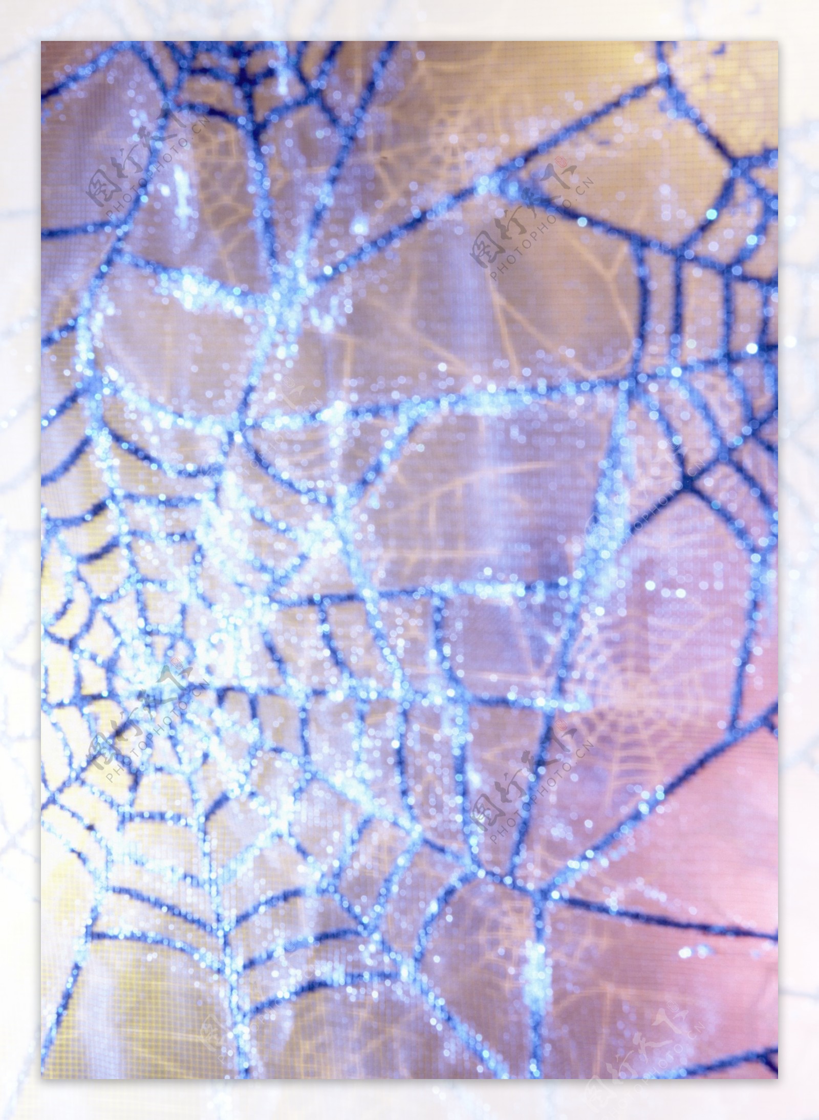 蓝色蜘蛛网背景