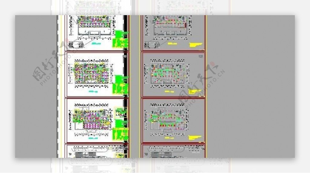 广东某银行四层办公楼空调设计图